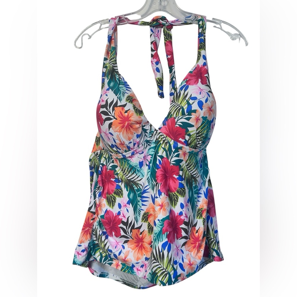 Time and Tru tropical tankini top, size XL (16-18)